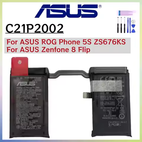 Original Battery 1920mAhx2 C21P2002 Battery For ASUS Zenfone 8 Flip / ROG Phone 5S ZS676KS Mobile Ph