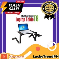 Table T8 Laptop Computer with USB Cooling Fan for Bed Desk and Sofa BedsideFoldable Multi-functional