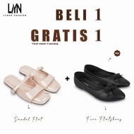 Iren Women's Flat Sandals, Glossy Casual Model