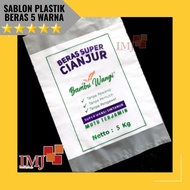 SABLON PLASTIK BERAS 5KG 5 KG 5 WARNA SABLON PLASTIK BERAS 5Kg CUSTOM