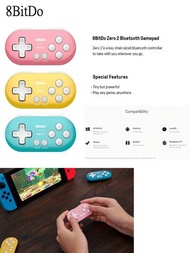 Gamepad Bluetooth 8BitDo Zero 2 para Switch Windows Android MacOS, controlador Micro inalámbrico Bluetooth