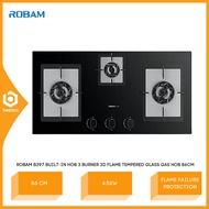 Robam B397 Built-in Hob 3 Burner 3D Flame Tempered Glass Gas Hob 86cm