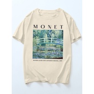 2025 NEW 2025Monet Water Lilies Japanese Bridge Graphic Print T-Shirt Fasnew23 HT8W