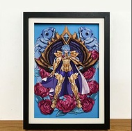 聖鬥士星矢 聖闘士星矢 Knights of the Zodiac 黃道十二宮戰士 雙魚座 阿弗洛狄忒 立體畫(45cm*33cm)