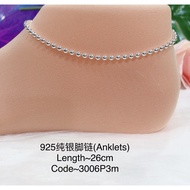 925纯银脚链(925 Silver Anklet)Rantai kaki perak 925