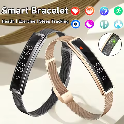 New Health Smart Bracelet Men Women Fitness Sports Band Stress Test Sleep Monitor Waterproof Pedomet