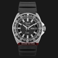 Alghani Watch Jam Tangan Kasual Pria Alexandre Christie AC 6541 ME RSSBA Men Black Dial Black Rubber
