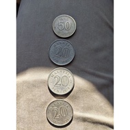 duit syiling lama 20sen dan 50 Yen