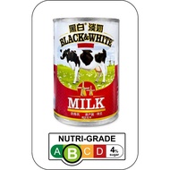 Black &amp; White Evaporated Full Cream Milk (For HK Style Stocking Milk Tea) 黑白全脂淡奶 - 港式丝袜奶 01 x 410g (385ml)