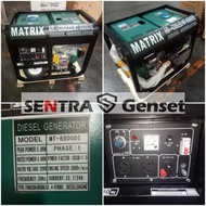 Spesial Genset Diesel 5000 Watt 1 Phase. Matrix Mt6800De