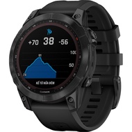 Đồng Hồ Garmin Fenix 7 Sapphire Solar 47mm Đen Dây Đen