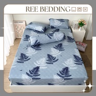 Bộ ga giường thun lạnh 4 món R346 in 3D REE Bedding đủ size drap trải nệm