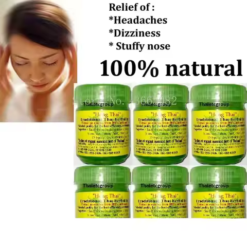 Thai Herbal Inhalant Inhaler Hong Thai Traditional Nose flow carsick refreshing Refreshing Essences 