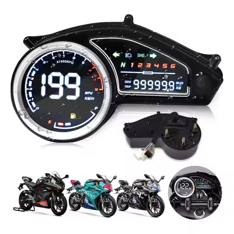 New Motorcycle LED Digital Instrument Panel Tachometer Fuel Gauge Turn Signal Dm200/250 Nxr150 Nxr12