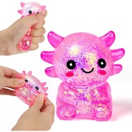Squishy Fidget Stress Axolotl Toy, Axolotl Squishy Malt Sugar Stress Balls for Adults Kids, Cute Ani