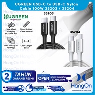 IPHONE UGREEN 35203 / 35204 USB-C to USB-C Nylon Braided Cable 100W Fast Charging 50cm Charger Cable