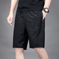 Ice silk shorts men's trendy plus size plus size s 冰丝短裤男潮流加肥加大码运动休闲裤宽松速干沙滩外穿五分裤CK1013