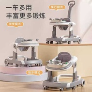 Baby Walker Three-in-One Baby Walker 6-18 Months Foldable Anti-Rollover Walker Storage Cloth