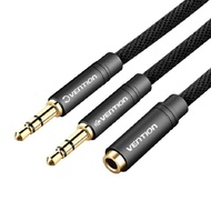 Promo Vention Bbl 3.5mm 1 Female To 2 Male Aux Audio &amp; Mic Splitter Cable