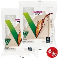 HARIO - [2包] V60_01 無漂白手沖咖啡濾紙(1-2杯用 x100張)VCF-01-100M【平行進口貨品】