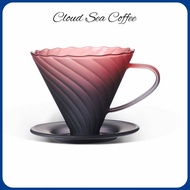 Coffee Filter Set With Hand - Tough Glass Funnel V60 400ml Coffee Kit Coffee v60 Dripper Set Coffee 
