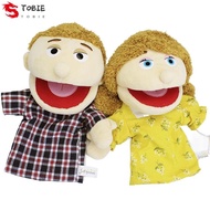 TOBIE Family Puppet Hand Doll Baby Talking Birthday Gift Cartoon Pillow Toys Sleeping Pillow Educational Playhouse Hand Puppet Half Body Puppet Plush Toy