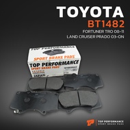 ผ้าเบรคหน้า TOYOTA VIGO REVO SMART 4WD / REVO PRERUNNER 2WD ตัวสูง - BT 1482 - TOP PERFORMANCE JAPAN - ผ้าเบรครถยนต์ โตโยต้า วีโก้ รีโว่ BENDIX DB1482 04465-35290