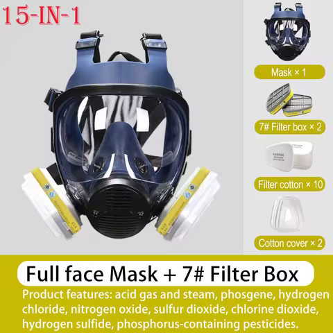 6800 Panoramic Gas Mask Pressure-Relief Head Harness, Ideal for Chemical Plants,Pesticide Spraying &