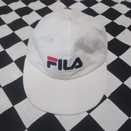 topi fila putih second original