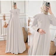 K6 Baju wanita muslimah Simple dan elegan Gamis kancing AURORA MAXY