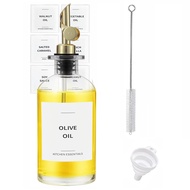[sillyshuai]Olive Oil Glass Oil Bottle Oil and Vinegar Dispenser Set Kitchen Seasoning Dispenser