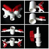 Nano Aeration Pipe Fittings Tee Connector Four Way Connector PVC Valve Aquarium Fish Tank Oxygen Tub