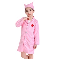 Children Role Play Nurse Uniform Kids Medical Clothing with Hat Personality Cosplay Costume