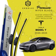 EZDRIVE Nano Coating Silicone Wiper Blade for Tesla Model 3 Model Y Rubber Soft Wiper