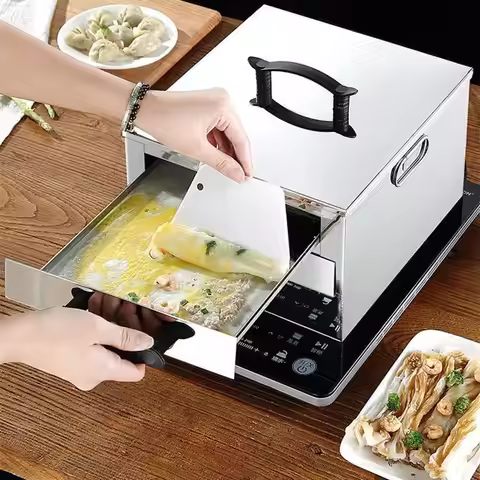 Rice noodle machine household small stainless steel small mini rice noodle steaming plate tool steam