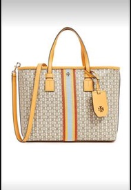 Tory Burch Yellow Canvas Gemini Link Bag