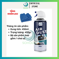 [KÈM KHĂN]-Bình xịt vệ sinh máy ảnh, bàn phím, bo mạch máy tính 450ML- Bình xịt khí nén đa năng dùng