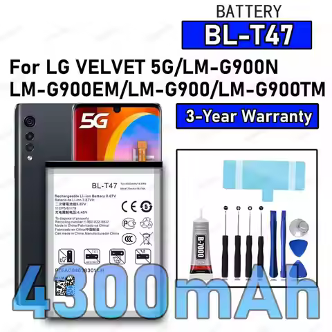 100% New High Quality BL-T47 Battery For LG VELVET 5G/LM-G900N/LM-G900EM/LM-G900 Replacement Battery