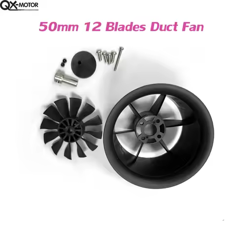 QX-Motor 50mm EDF 12 Blades Ducted Fan CW CCW Without Motor for RC Airplanes