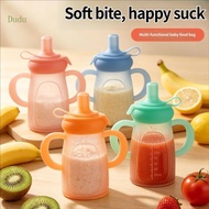 Dudu Soft Silicone Baby  Bag 140Ml Reusable Squeeze Feeder For Puree And Rice Gruel  To Clean Portab