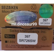(Ready Stock) Original SEIZAIKEN 397 SR726SW GENUINE SEIKO JAPAN CELL 1.55V BATTERY SR726 SR726W