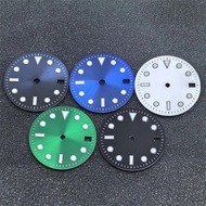 28.5mm Super Green Luminous Watch Dial for NH35 NH36 4R 6R Movement Diving Watch Modification Access