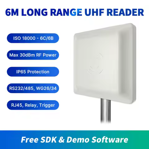 30dbm High Power ISO 18000-6C TCP IP RS232 WG26/24 Passive Parking 6~8m Access Control Long Range UH