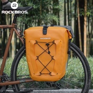 Rockbros Bike Bag 100% Waterproof 25L Large Capacity Travel Cycling Rear Bag Rack Tail Seat Trunk Bag &amp; Panniers MTB Roa