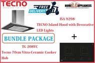 TECNO HOOD AND HOB FOR BUNDLE PACKAGE ( ISA 9298 &amp; TG 208VC ) / FREE EXPRESS DELIVERY