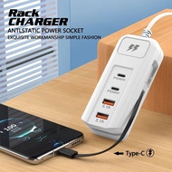 4 Ports USB Plug Power Strip Charger Station Splitter 5V 4A USB TYPE C 3.0 Fast Charger Phone Chargi