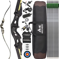 58 Recurve Bow  Set 15 Aluminum Riser 20-55lbs Fishing