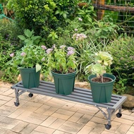 Mobile with Wheels Tiered Flower Display Rack Rustproof Aluminum Alloy Plant Holder Rust-Resistant T