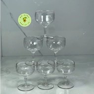 Wine glasses, Vietnamese-Japanese plastic transparent ice cream glasses 2 sizes, ice cream cups, eve