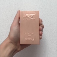 German ESG 1000g .999 Fine Copper Bar Cu (Made in Germany) 1 kg kilo 1000 grams (Defects)